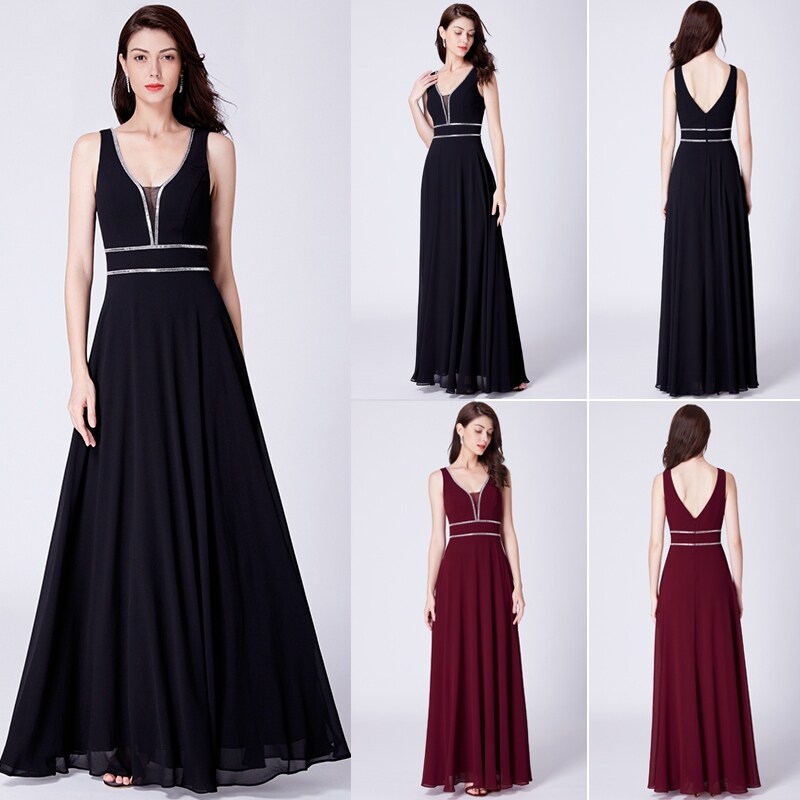 Women's Black Chiffon Dress